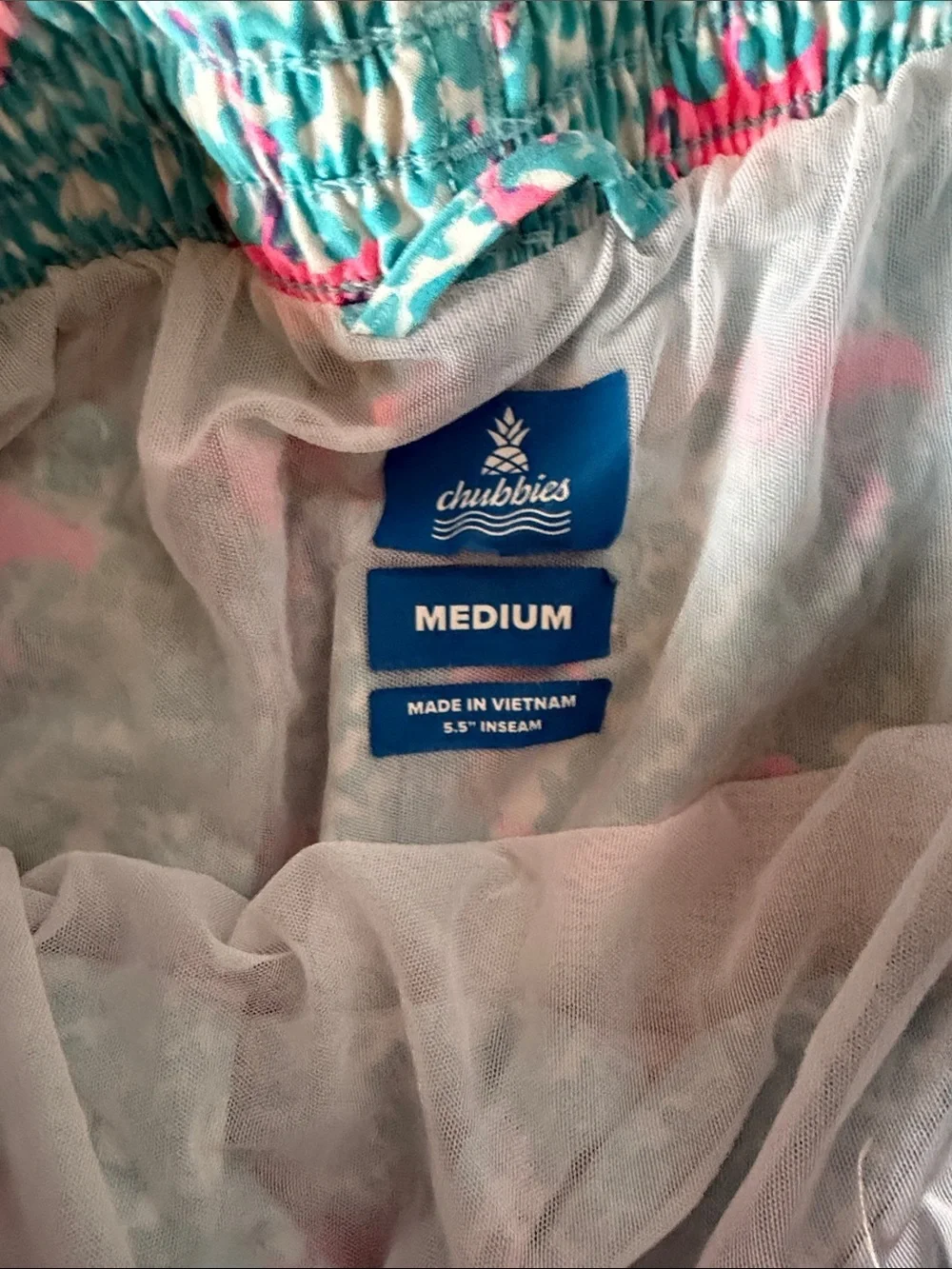 chubbies The Domingos Are For Flamingos Swim Shorts Size M